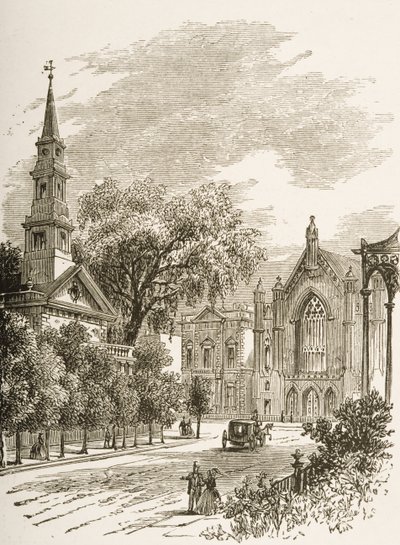 Iglesia de San Marcos en el Bowery, Nueva York, c.1880 de Reverend Samuel Manning